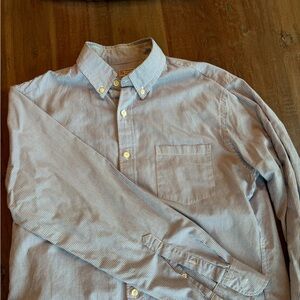 JCrew men’s LS blue and white striped shirt medium